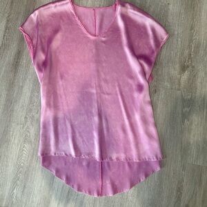 Pink silk blouse